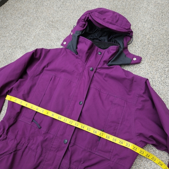 VTG REI Purple Gore Tex Waterproof Coat Fitted Rain Jacket Hooded Womens Size 10 - Picture 8 of 16